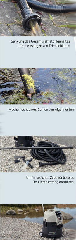 Schlamm im Teich absaugen Wasserpflege leicht gemacht