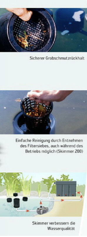 Skimmer Oberflächensauger Schwimmskimmer